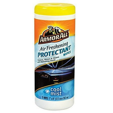 Armor All 78509 Air Freshening Protectant Wipes, Cool Mist Scent - 25 sheets