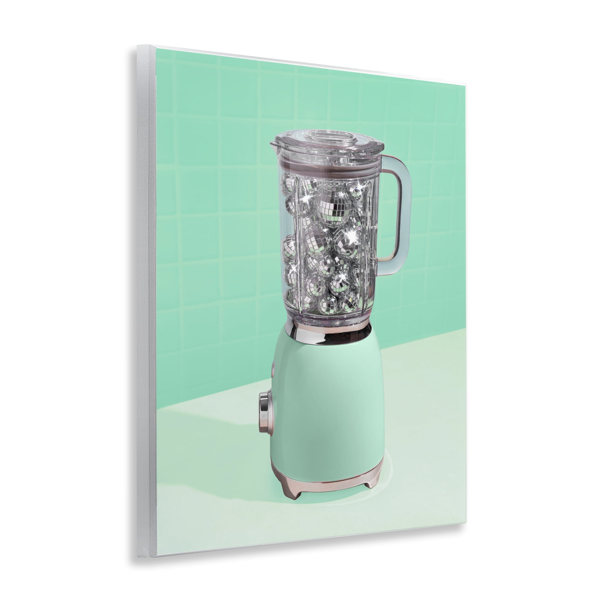 Stupell Industries Disco Drink Blender over Green Wall Plaque Art, design by LISH Creative