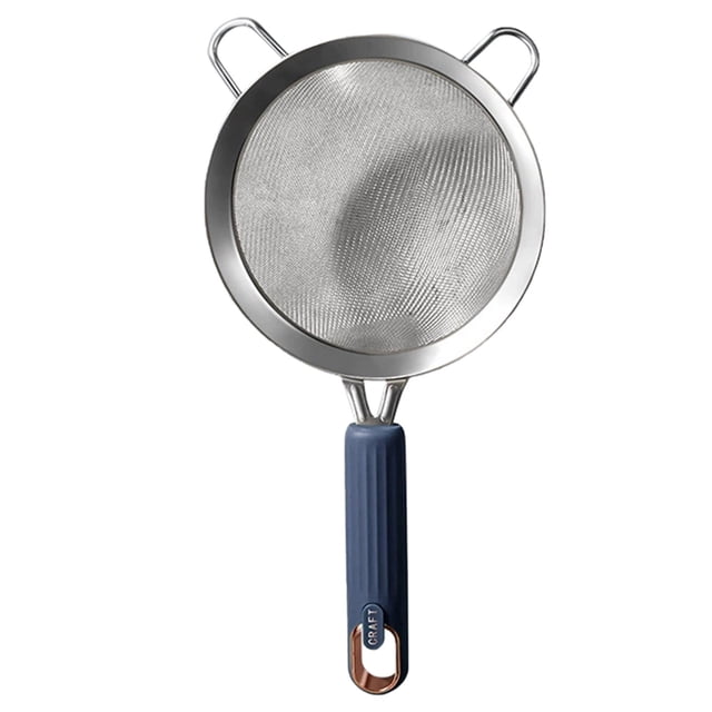 Multifunctional Mesh Strainers Set Of Mesh Sieve For Baking Stainless Steel Kitchen Tools (320x180x70mm) Mobile Flour Sieve Household Sieve Baking Handheld Filter Screen Caps for Top Caps Trapper