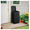 thumbnail image 4 of WDZS 33 Gallon Outdoor Trash Can with Dual Lid, Heavy Duty Waterproof Resin Garbage Bins Outside, Hideaway Waste Bins for Patio, Outside Pool, Backyard and Deck (1, Black), 4 of 7