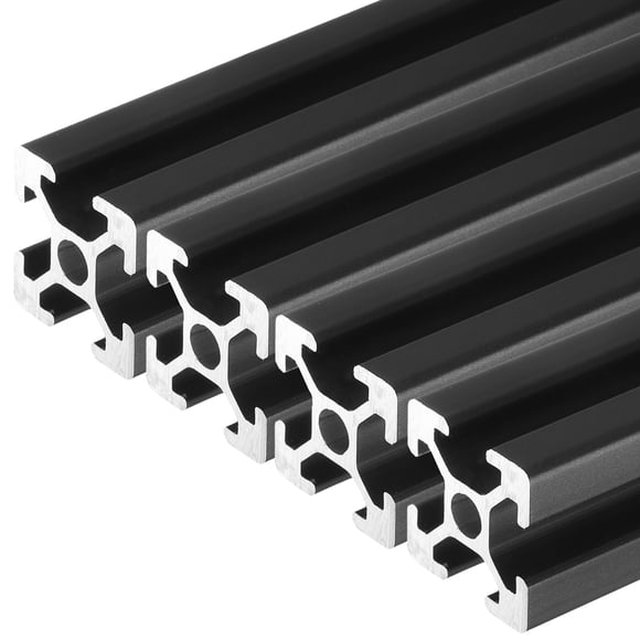 Uxcell 4 Pcs T Slot 2020 Aluminum Extrusion Profile 17.72 inch Length European Standard Anodized Black Extrusion Frame