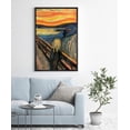 thumbnail image 2 of IDEA4WALL Framed Wall Art Edvard Munch's The Scream Decorative Historic Oil Painting Baroque Traditional Scenic Famous Canvas Print for Living Room, Bedroom, Office - Black 24"x36", 2 of 5