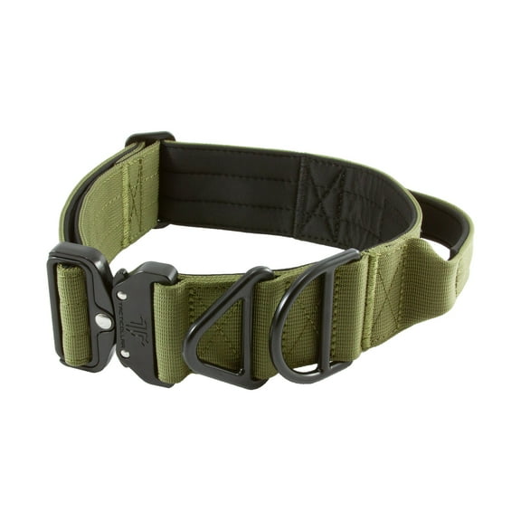 2 inch Tactical Dog Collar with Handle for Medium and Large Dogs, Mil Spec Nylon, Quick-Release Metal Buckle, Neoprene Padded