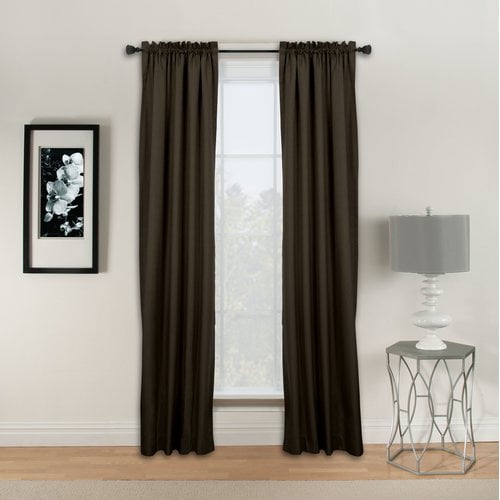 Natco Home Winston Solid Room Darkening Rod Pocket Single Curtain Panel Walmart Com Walmart Com