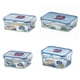 thumbnail image 1 of Set de Contenedores Herméticos Lock & Lock HPL999RECT Rectángulares 180ml 470ml 350ml 550ml, 1 of 5