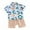 Blue, variant on Reduce!Herrnalise Toddler Boys Summer Outfits Kids Baby Casual Letter Print Short Sleeve Shorts Clothes Set Blue