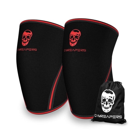 Gymreapers Knee Sleeves (1 Pair) Free Gym Bag - Knee Sleeve & Compression Brace for Squats, Fitness, Weightlifting, and Powerlifting 7MM Sleeve Pair - For Men & Women - 1 Year Warranty