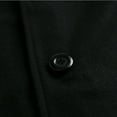 thumbnail image 3 of Miluxas Mens Wool Blend Coat Winter Trench Coats Notched Lapel Collar Single Breasted Overcoat Classic Peacoat Black 10(XXL), 3 of 8