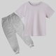 thumbnail image 3 of Conjunto de Pantalones de Dos Piezas con Pierna Flare Y Cintura Alta para Niñas, Vestido de Verano de Manga Corta en Ropa de Niños de Color Sólido, 3 of 6