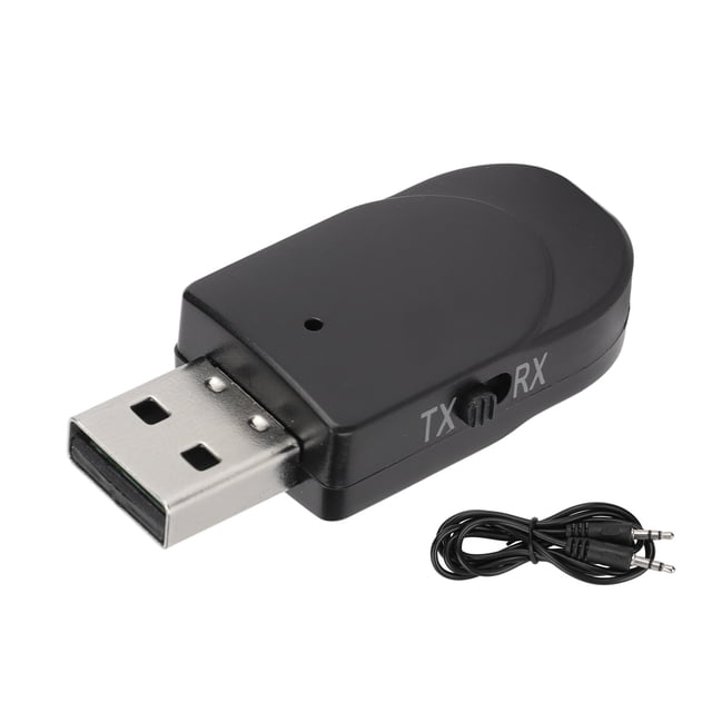 Transmisor receptor Bluetooth inalámbrico 2 en 1, manos libres, adaptador auxiliar Bluetooth estéreo para llamadas, teléfonos móviles y televisores