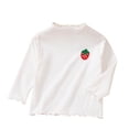 thumbnail image 4 of CFXNMZGR Kids Tops Girls Girls Tops Girl's Graphic Print Long Sleeve T Shirt Fall Tee Top (White,6-12 Months), 4 of 6