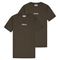 thumbnail image 1 of ellesse Camiseta para hombre Paquete de 2 - OLLIO 2, manga corta, cuello redondo, logotipo, algodón, liso Verde oscuro XL (X-Large), 1 of 4