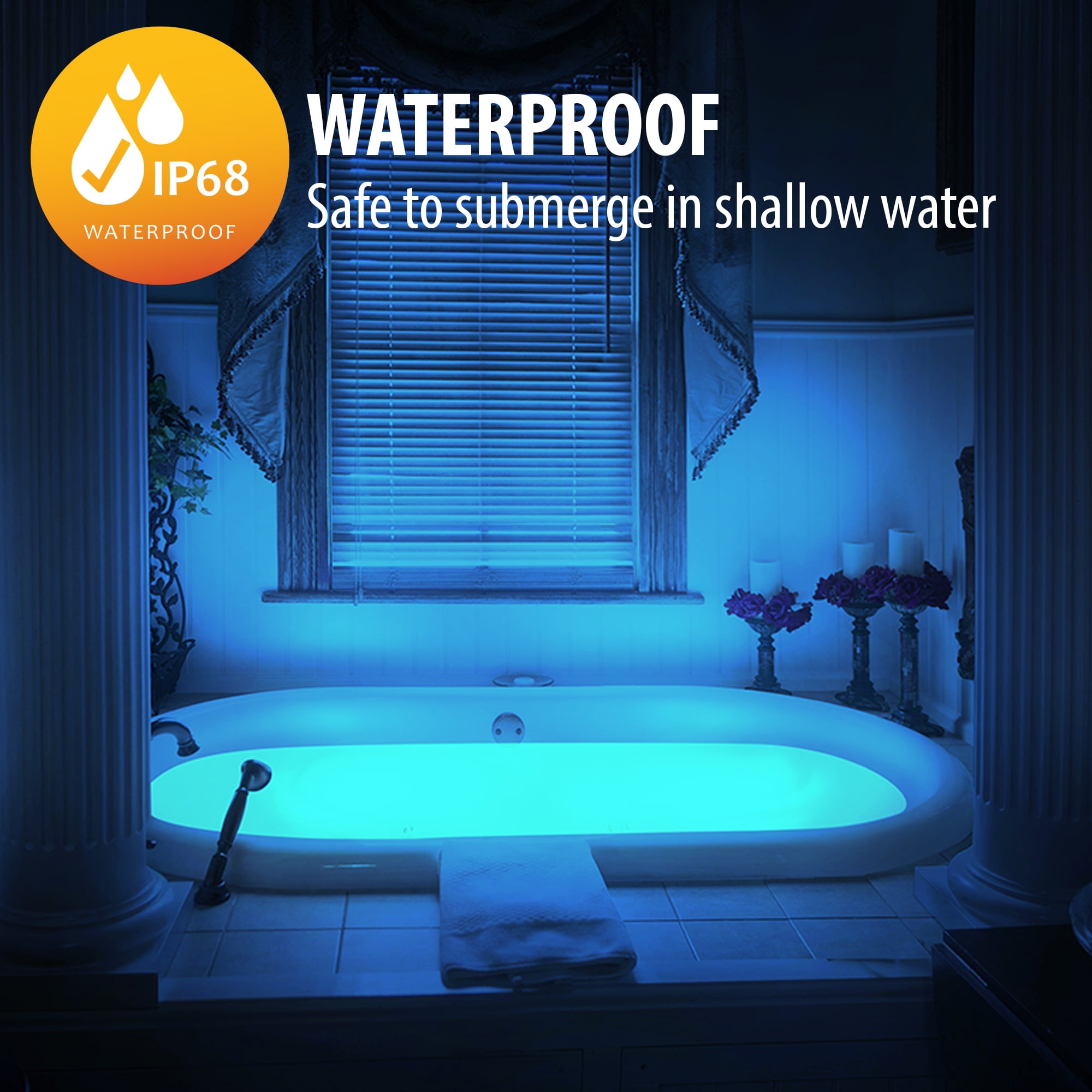 Xtreme 2 Pack Multi-Color LED Lights with Included IR Remote, Waterproof, Walkway Light