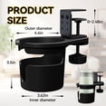 thumbnail image 2 of Cup Holder Clamp with 360° Rotation, Adjustable Hidden Drink Holder for Office Gaming Study Desk Chair Arm Recliner Compatible with Universal Cup, Bottles, 2 of 7