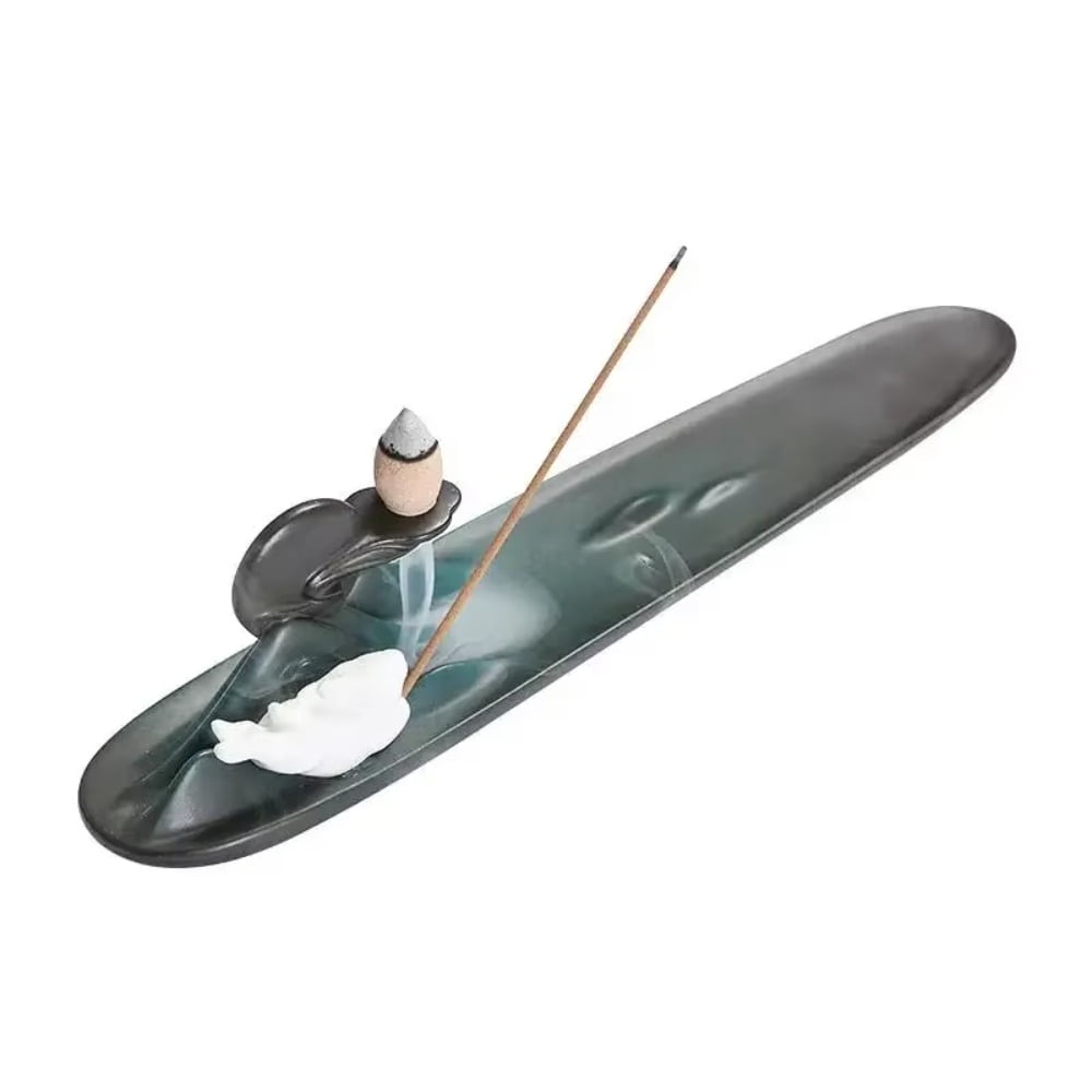 1pc Ceramic Moon Rabbit Backflow Incense Burner Incense Stick Holder, Home Decor (Without Incense)