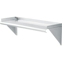 Global Industrial Wall Mount Shelf with 1-1/2" Lip 18 Gauge 430 Stainless Steel 36"W x 12"D
