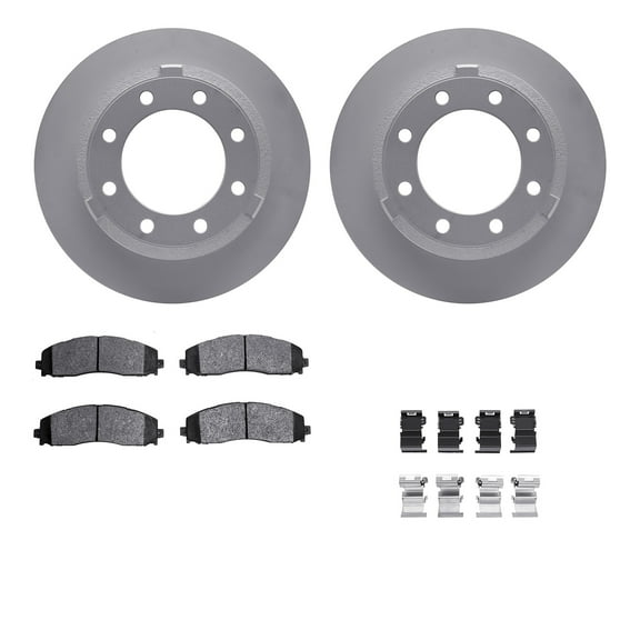 Dynamic Friction Company Rear Geospec Brake Rotors with 5000 Advanced Brake Pads includes Hardware 4512-99222