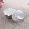 thumbnail image 3 of NICEXMAS ROSENICE 100pcs Aluminum Thickened Foil Cups Cupcake Liners Mini Cake Muffin Molds Baking Molds (Silver), 3 of 6