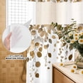thumbnail image 3 of No Hook Shower Curtain, Brown Eucalyptus Leaves Shower Curtains for Bathroom with See Through Top Window, Summer Watercolor Leaf Waterproof & Washable Bath Curtain Small Stall 36"x78", 3 of 9