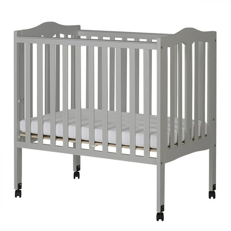 Dream On Me 2-in-1 Lightweight Folding Portable Crib - Light Grey - Dream On Me