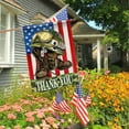 thumbnail image 5 of Memorial Day Soldier Boots Helmet 28x40 House Flag Double Sided, July 4th Patriotic America Flag Thank You Garden Yard Decoration, Veterans Day American Outdoor Décor Decorative Large Flag, 5 of 6