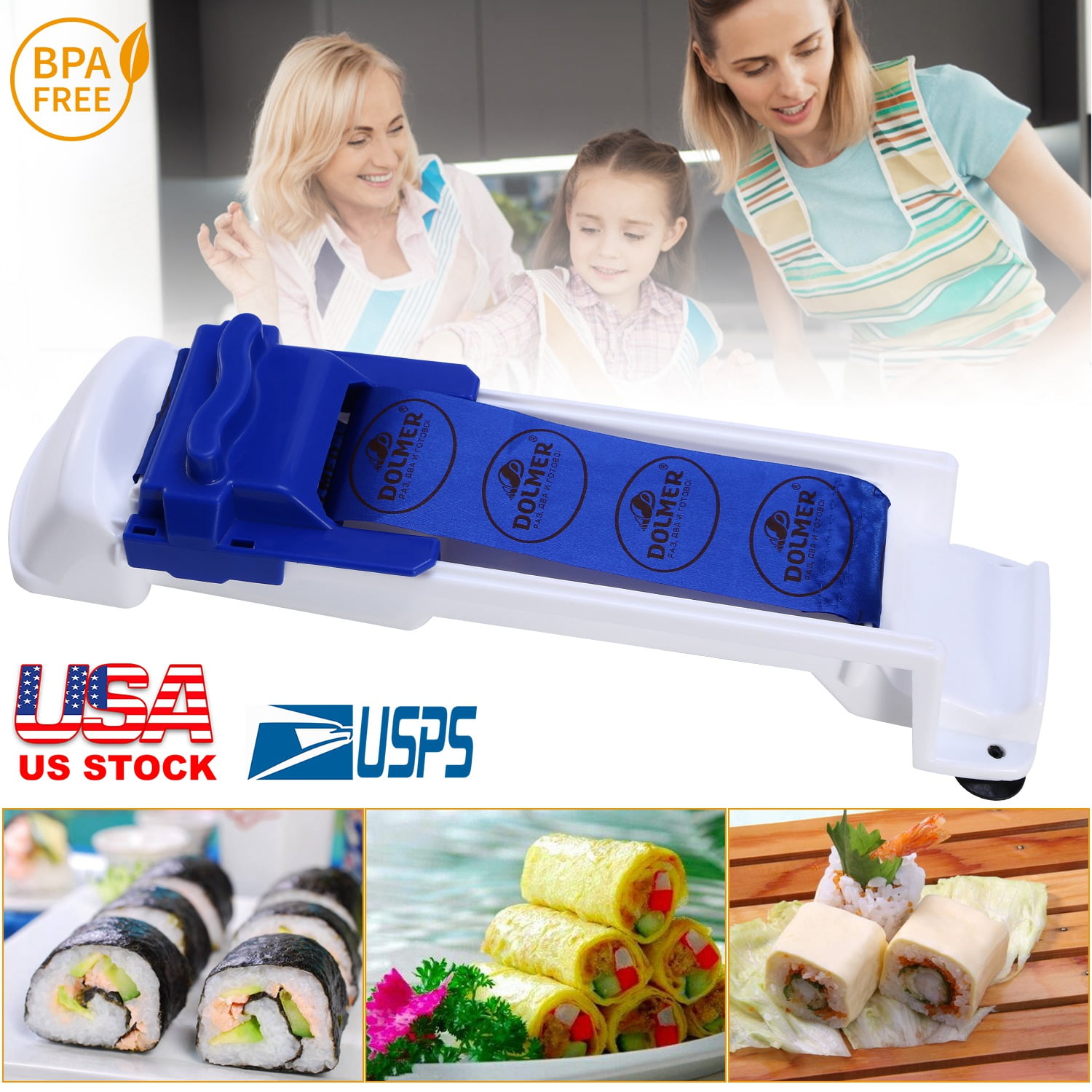 Magic Meat Sushi Vegetable Roller Stuffed Grape Cabbage Leaf Dolmer Rolling Tool 