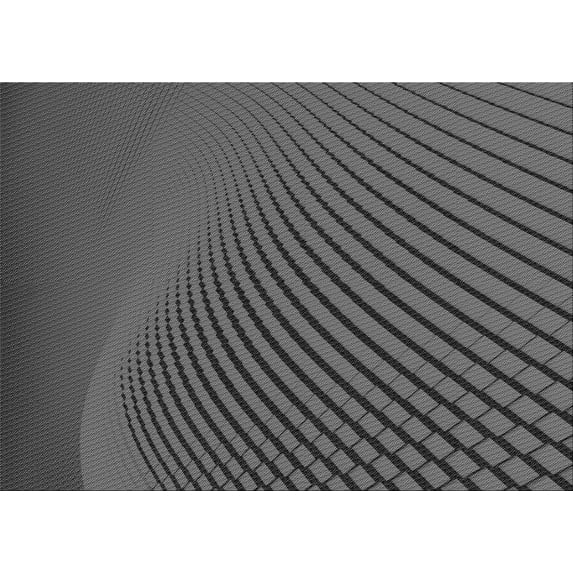 Ahgly Company Indoor Rectangle Patterned Platinum Gray Area Rugs, 4' x 6'