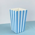 thumbnail image 3 of Striped Popcorn Boxes,50pcs Blue Paper Popcorn Containers,QZS Mini Paper Cookies Containers,2.8x2x4.5In Candy Supplies for Home, 3 of 6