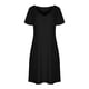 thumbnail image 4 of Vestidos Para Mujer Moda Casual Cuello en V Color Sólido Suelto Elástico Vestido de Manga Corta Falda Odeerbi ODB127252, 4 of 5