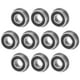 thumbnail image 1 of Uxcell Paquete de 10 rodamientos de bola con brida F696-2RS, 6x15x5mm, sellados de goma de acero cromado para carretilla, 1 of 1
