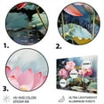 thumbnail image 3 of Designart "Lotus Pond China Art painting I" Chinese Metal Wall Decor, 3 of 5