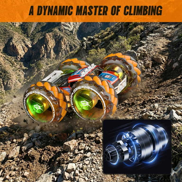 Keenstone 1:10 RC Car, High-Speed, Giant Wheel, Gradient Lights
