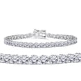 thumbnail image 1 of JeenMata Enorme Pulsera de Tenis de 11 TCW de Moissanita de Corte Redondo para Mujer en Diseño Eternity en Oro Blanco de 18 K sobre Plata, 1 of 6