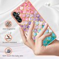 thumbnail image 3 of Nalacover Slim Case for Samsung Galaxy A35, Fish Scale Marble Pattern Phone Case for Women Girls Compatible with MagSafe, TPU Shockproof Scratch Resistant Protection Cover, Colorful Scales, 3 of 5