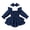 Blue, variant on Baby Girl Onesies Outfits Newborn Fall Clothes Thanksgiving Long Sleeve Romper Dress for 0-3 Months
