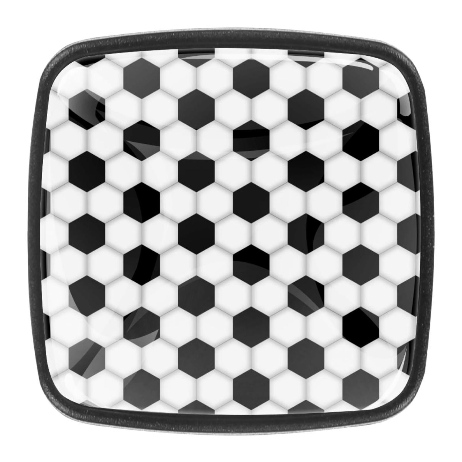 Ownta Soccer Football Square Glass Drawer Handles Knobs Pulls With