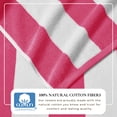 thumbnail image 3 of 100% Cotton Cabana Striped Oversized Beach & Pool Towels (35" x 70", Bright Pink), 3 of 6