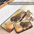 thumbnail image 5 of SKYSONIC Autumn Dachshunds Puppy Kitchen Rugs 2 Pieces, Fall Pumpkin Floor Mat Room Area Rug Washable Carpet Perfect for Living Room Bedroom Entryway, 5 of 7