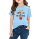 thumbnail image 2 of Blusas y camisas de manga corta con cuello redondo para niños y niñas, camisetas gráficas de manga corta, blusas con estampados bonitos para la temporada escolar., 2 of 9