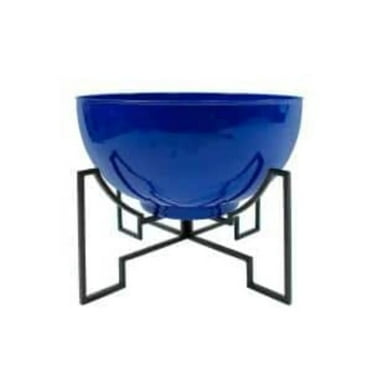 Achla FBC-57-61FB Norma II Planter with French Blue Bowl