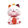 thumbnail image 5 of Lucky Cat Figurine Art Decorative Display Ornament Kitten Statue for Desk Chinese New Year Gifts Car Dashboard Dining Room Home Decoration Style D, 5 of 9