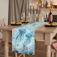 thumbnail image 2 of Table Runners 72 Inches Long Dress Scarves, Coastal Jellyfish Blue Farmhouse Kitchen/Dining Table Runner, Coffee Tablerunners, Summer Beach Nautical Coral Starfish 14x72 Inch, 2 of 9