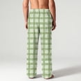 thumbnail image 3 of Fabrcox Plaid Flannel Pajamas Bottoms for Men Oversized M-Xxl Xxxl Straight Leg Pj Bottoms with Pockets Winter Warm Elastic Waist Drawstring Sleep Lounge Pants Fluorescent Green 3XL, 3 of 6