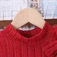 thumbnail image 5 of NOLDARES Baby Girl Fall Winter Outfits Set Toddler Clothes Long Sleeve Soft Sweatshirt + Joggers Pants 2 Piece(Red,5-6 Y), 5 of 9