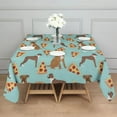 thumbnail image 3 of Boxer Dog Pitbull Terriers Dog and Pizza Square Tablecloth,Waterproof Square Table Cover,Wipeable Spillproof Washable Table Cover for Home Kitchen Party Decor 60"x60"(152x152cm), 3 of 6