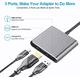 thumbnail image 2 of Adaptador Tipo C A Hdmi 4k Convertidor Hub Usb 3.0 3 En 1, 2 of 5