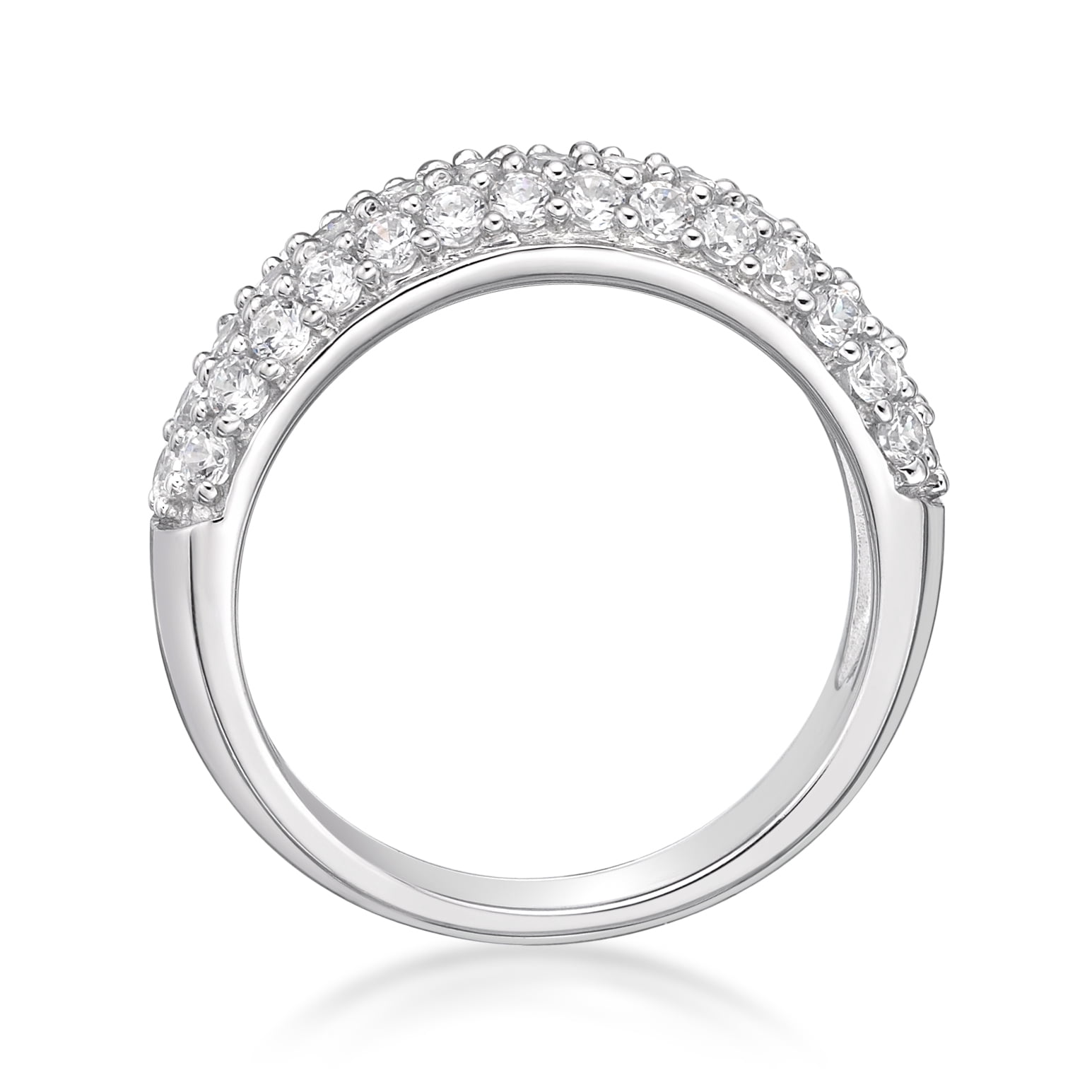 Jay Heart Designs 925 Sterling Silver Simulated White Diamond Ring