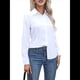 thumbnail image 2 of Camisas de Botones Súper Suaves y Antiarrugas para Mujer, de Larga, Lisas, A Rayas, para Vestir Formalmente en el Trabajo. XL, 2 of 10