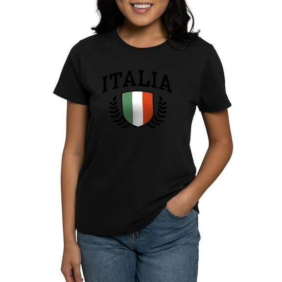 CafePress - Italia Women's Dark T Shirt - Women's Traditional Fit Dark T-Shirt