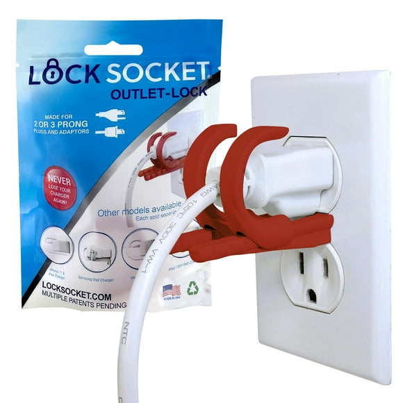 Cerradura Ajustable de Enchufe Eléctrico Antirrobo Roja